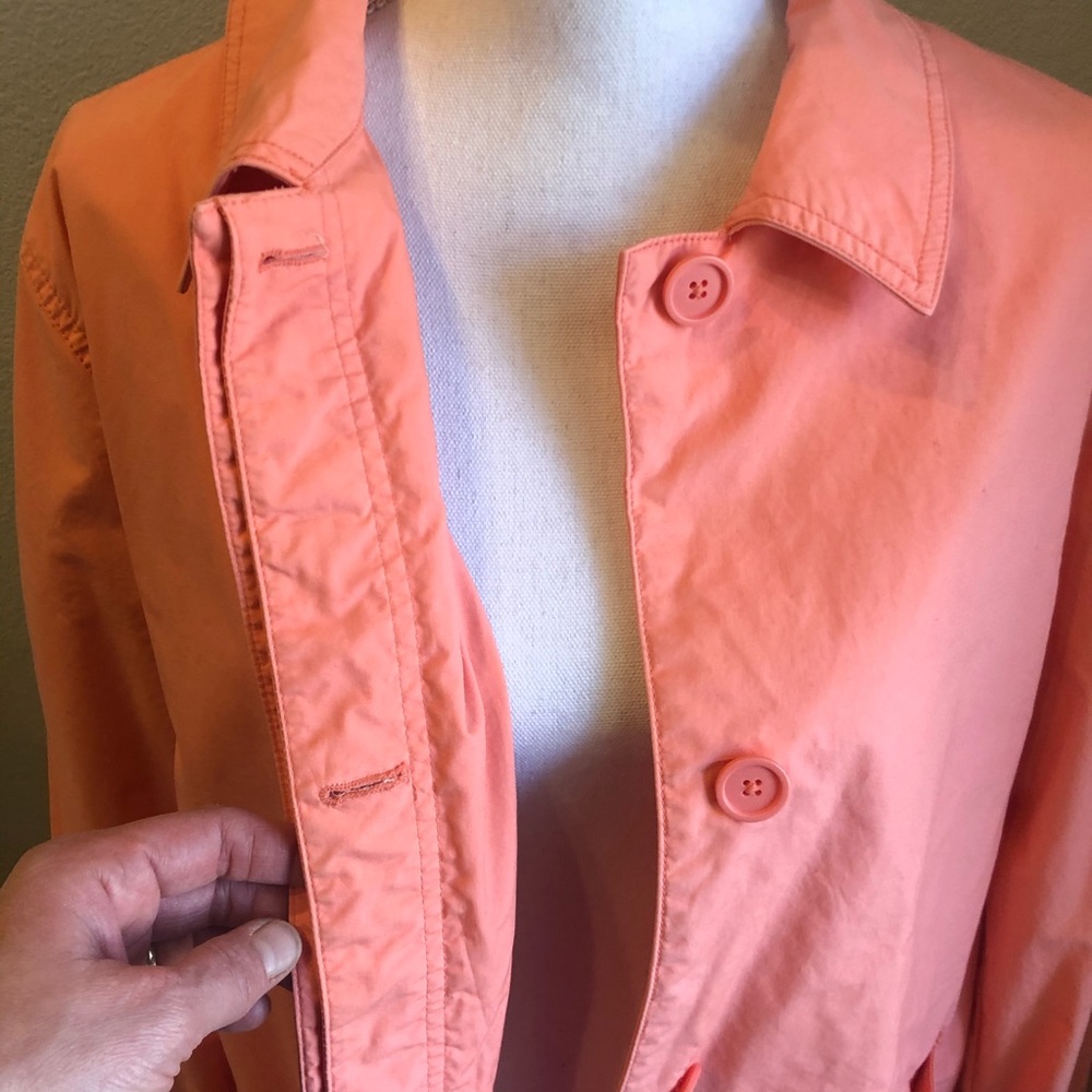 🔥 3 FOR $25 SALE 🔥 GAP Coral | Peach Trench Coat XL - Picture 3 of 9